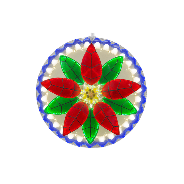Christmas Lantern “Poinsettia” Design – 30 inches