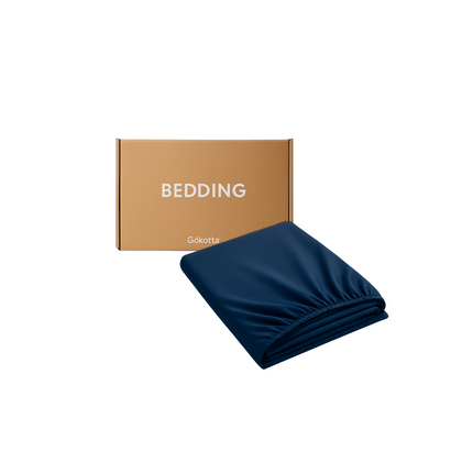 Gökotta Fitted Bed Sheet – Navy Blue, Queen Size