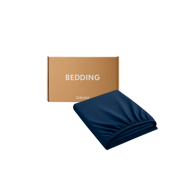 Gökotta Fitted Bed Sheet – Navy Blue, Queen Size