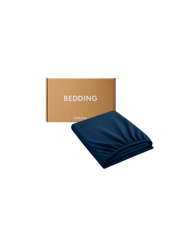 Gökotta Fitted Bed Sheet – Navy Blue, Queen Size