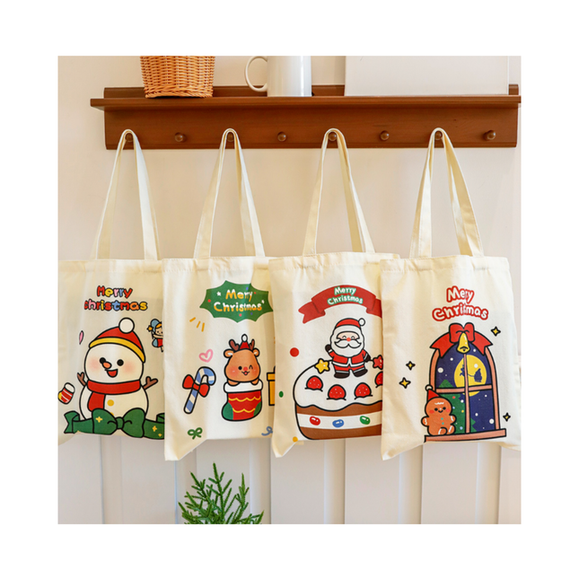 Christmas Canvas Tote Bag – 1pc, 30.8 x 60 cm