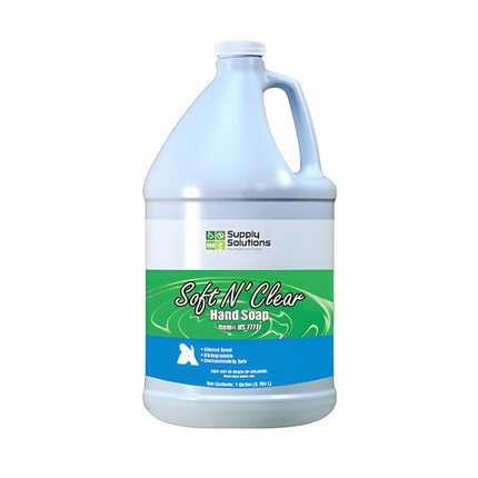 Supply Solutions Soft N’ Clear Hand Soap – Almond Scent, 1 Gallon | 4 Gallons per Case
