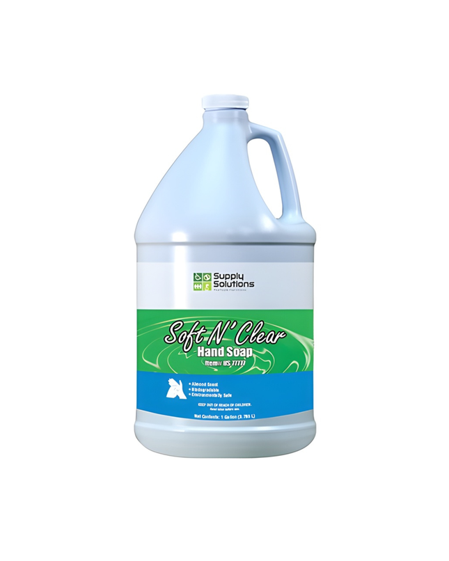 Supply Solutions Soft N’ Clear Hand Soap – Almond Scent, 1 Gallon | 4 Gallons per Case
