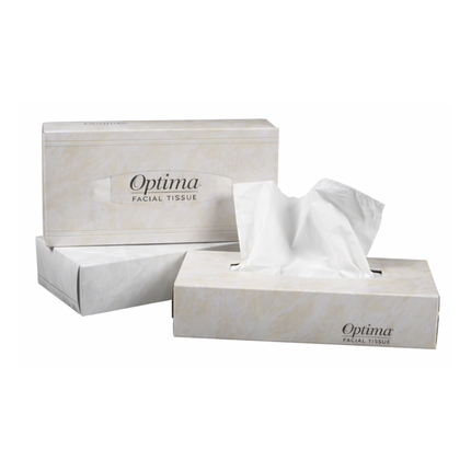 Allied West 2-Ply Optima® 200 Facial Tissue – 30 Boxes | 100 Sheets Each