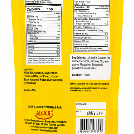 Aiza’s Sweets Pastillas de Langka with Jackfruit – 20pcs, 4.7oz | 134g