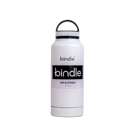 Bindle Sip & Stash Bottle – White, 710ml | 24oz Capacity