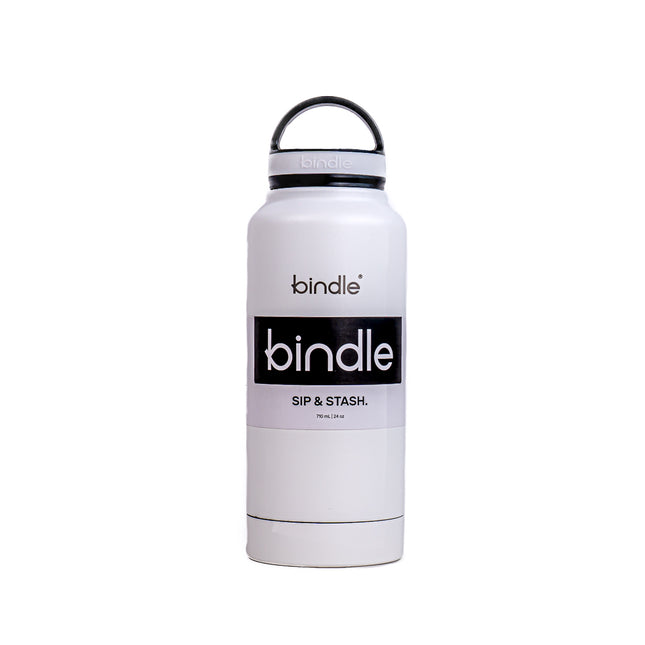 Bindle Sip & Stash Bottle – White, 710ml | 24oz Capacity