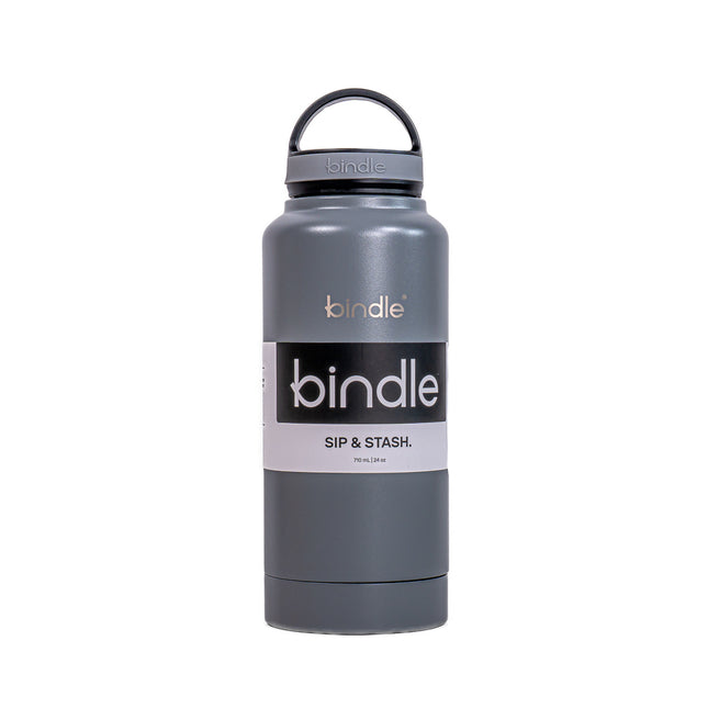 Bindle Sip & Stash Bottle – Gray, 710ml | 24oz Capacity