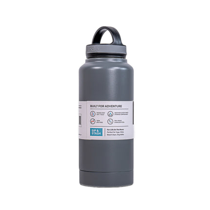 Bindle Sip & Stash Bottle – Gray, 710ml | 24oz Capacity
