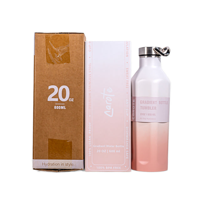 Carote Gradient Water Bottle – Pink, 20oz | 600ml