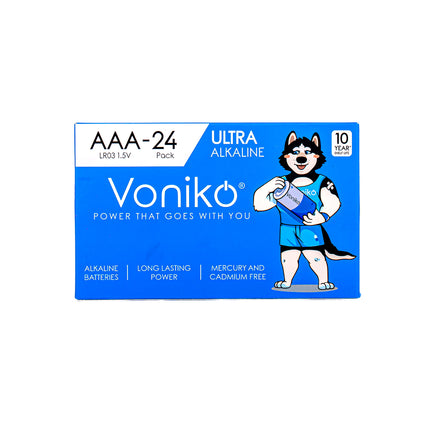 Voniko Ultra Alkaline AAA Batteries – 24 Pack, 1.5V