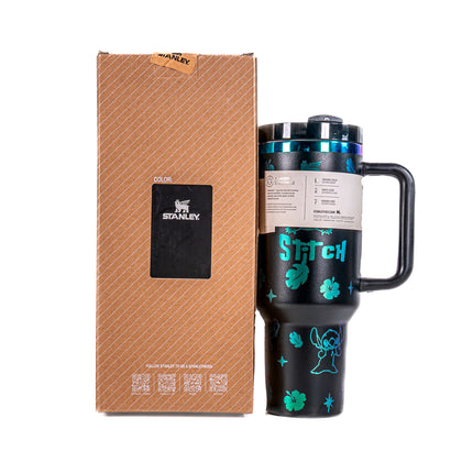 Stanley x Disney Stitch Quencher H2.0 Tumbler – Black, 40oz | 1.18L Capacity