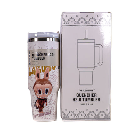Stanley x Labubu Quencher H2.0 Tumbler – White, 40oz | 1.18L Capacity