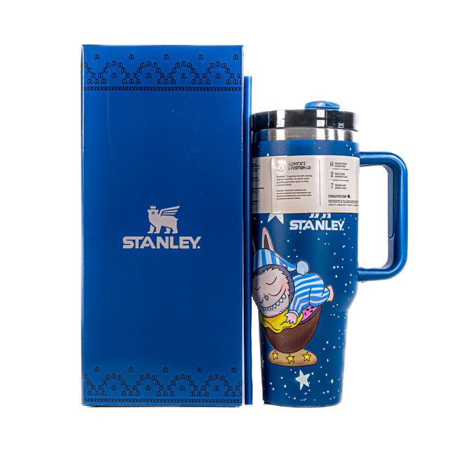 Stanley x Labubu Quencher H2.0 Tumbler – Blue, 40oz | 1.18L Capacity