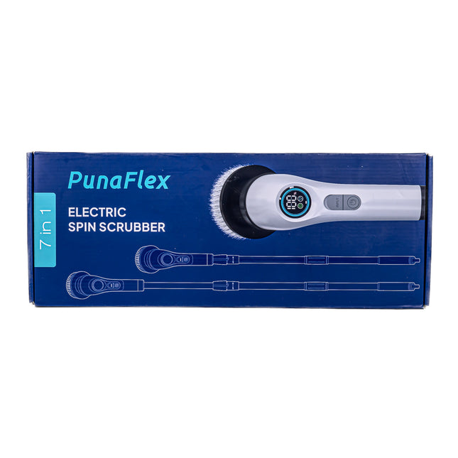 Punaflex Electric Spin Scrubber – Cordless, 7-in-1 Cleaning Brush Set
