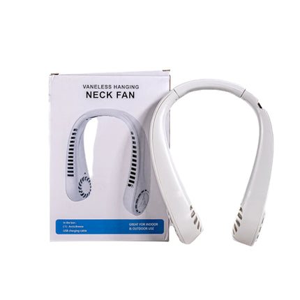 Vaneless Hanging Neck Fan – White