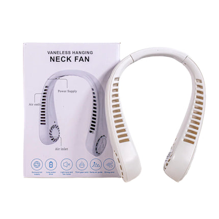 Vaneless Hanging Neck Fan – White