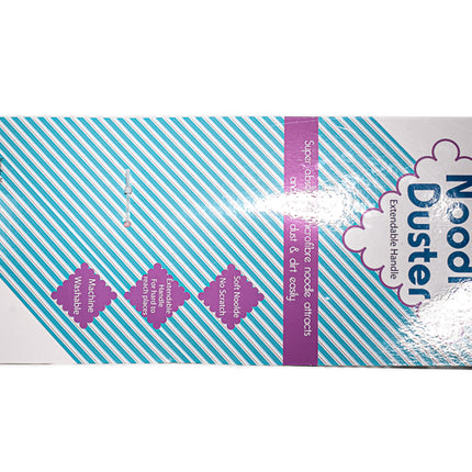 Microfiber Noodle Duster with Extendable Handle – Pastel Blue, Extends up to 96cm