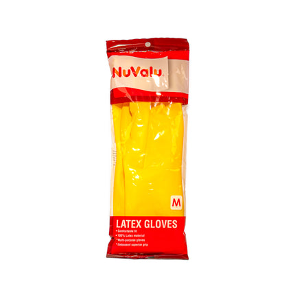 NuValu Latex Gloves – Medium, Yellow