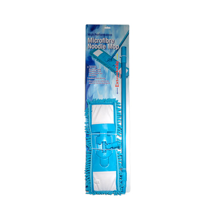 Microfiber Noodle Mop with Extendable Handle – Pastel Blue