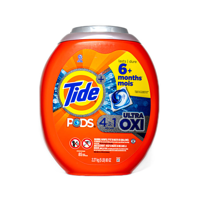 Tide PODS 4-in-1 Ultra OXI Laundry Detergent – 85 Pods, 5lb | 2.26kg