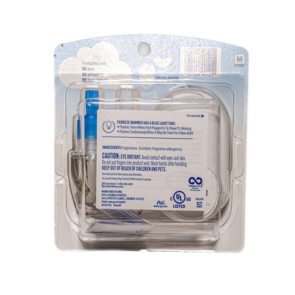 Febreze Linen & Sky Plug Starter Kit – Oil Refill & Warmer, 0.87 fl oz | 26mL