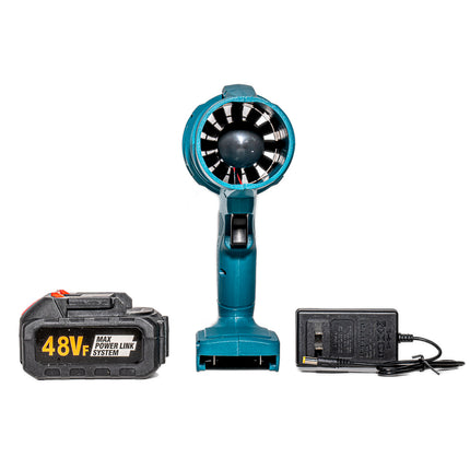 Portable Cordless Blower Fan – Blue, 48V 3000mAh