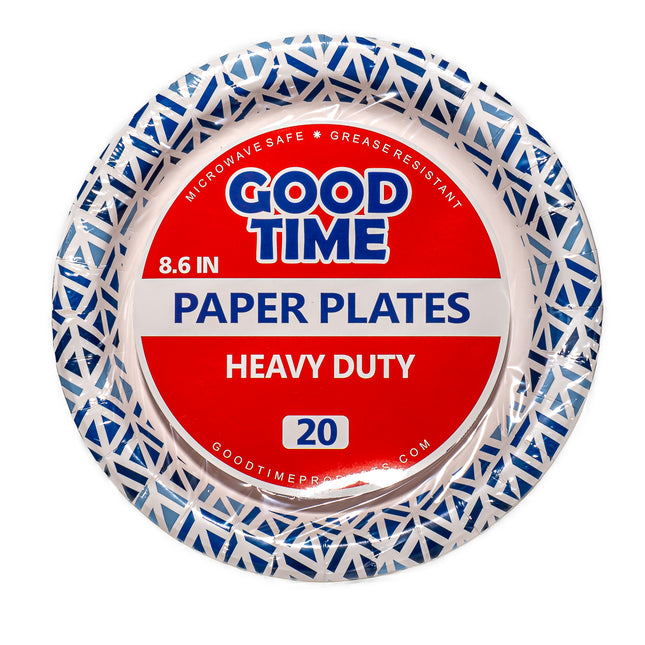 Good Time Heavy Duty Paper Plates – 20 ct, 8.6 inches