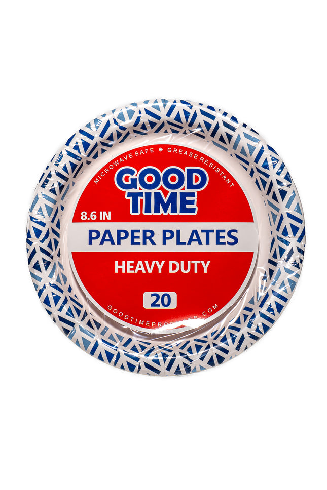 Good Time Heavy Duty Paper Plates – 20 ct, 8.6 inches