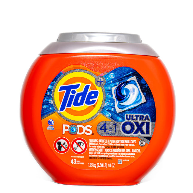Tide Pods 4-in-1 Ultra Oxi – 43 ct, 40oz | 1.15kg
