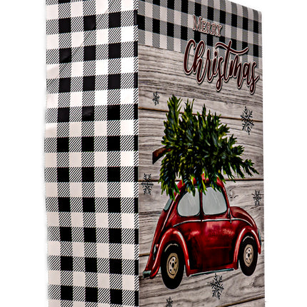 Christmas Gift Box – Red Car Tree Design, 13” x 10” x 4”