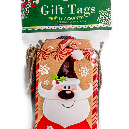 Christmas Kraft Gift Tags – Set of 12