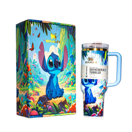 Stanley x Stitch Flip Straw Quencher Tumbler Dupe – 40oz | 1.18L