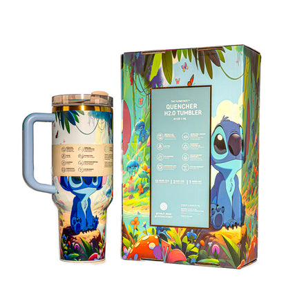 Stanley x Stitch Flip Straw Quencher Tumbler Dupe – 40oz | 1.18L