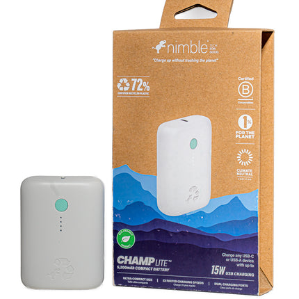 Nimble Champ Lite Portable Charger – 5200 mAh USB-C Power Bank