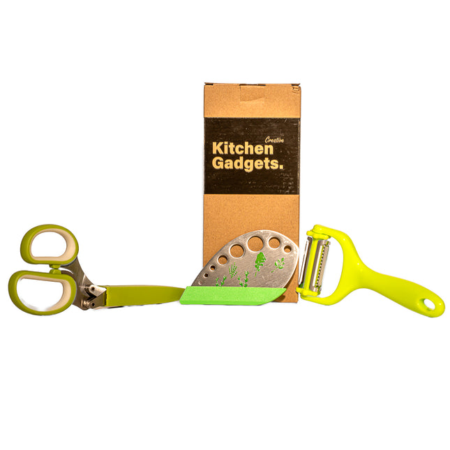 Creative Kitchen Gadgets – Herb Scissors Set Stainless Steel with Cleaning Comb