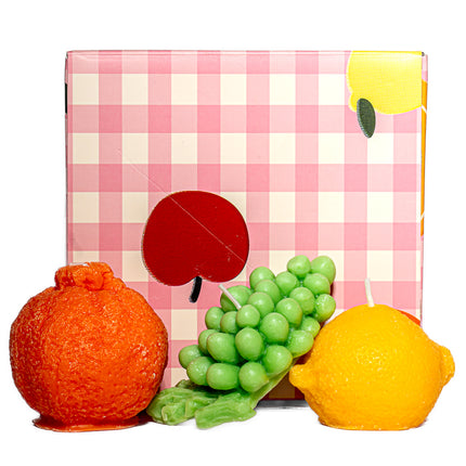 Fruit-Shaped Scented Candle Gift Set – 3 pcs