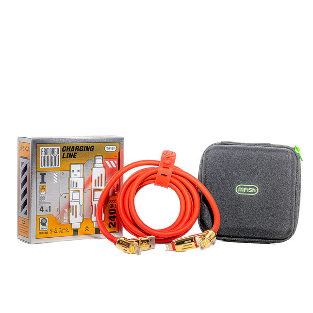 mFish 4-in-1 Charging Cable – 240W Fast Charge, Universal Compatibility