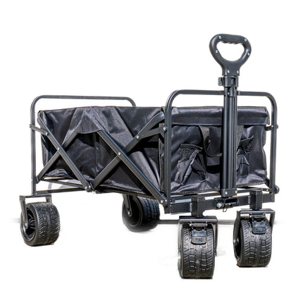 Collapsible Folding Utility Wagon with Fat Tires – 32 x 17 x 22 in