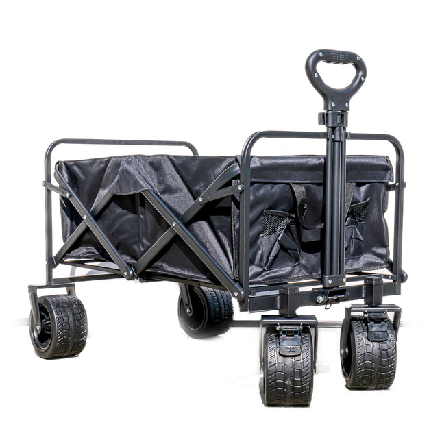 Collapsible Folding Utility Wagon with Fat Tires – 32 x 17 x 22 in
