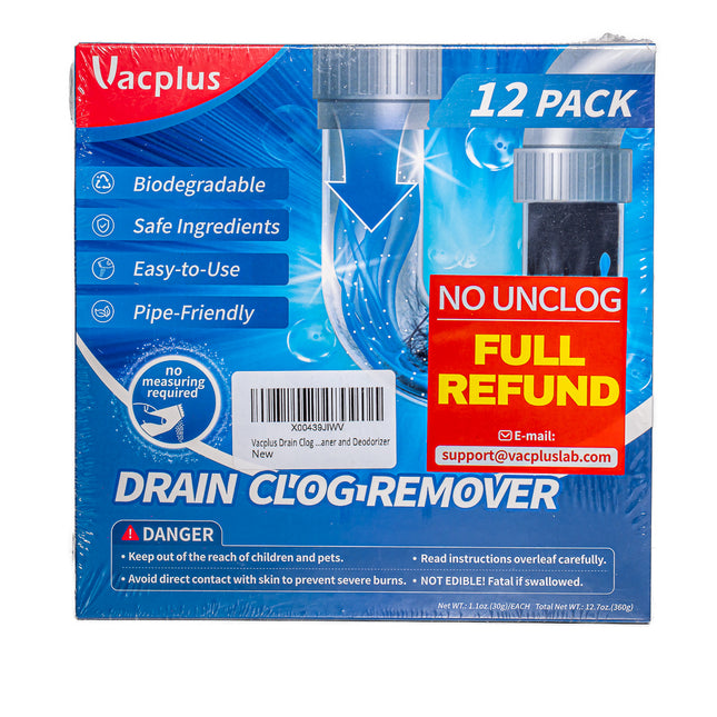 Vacplus Drain Clog Remover – 12 Pack