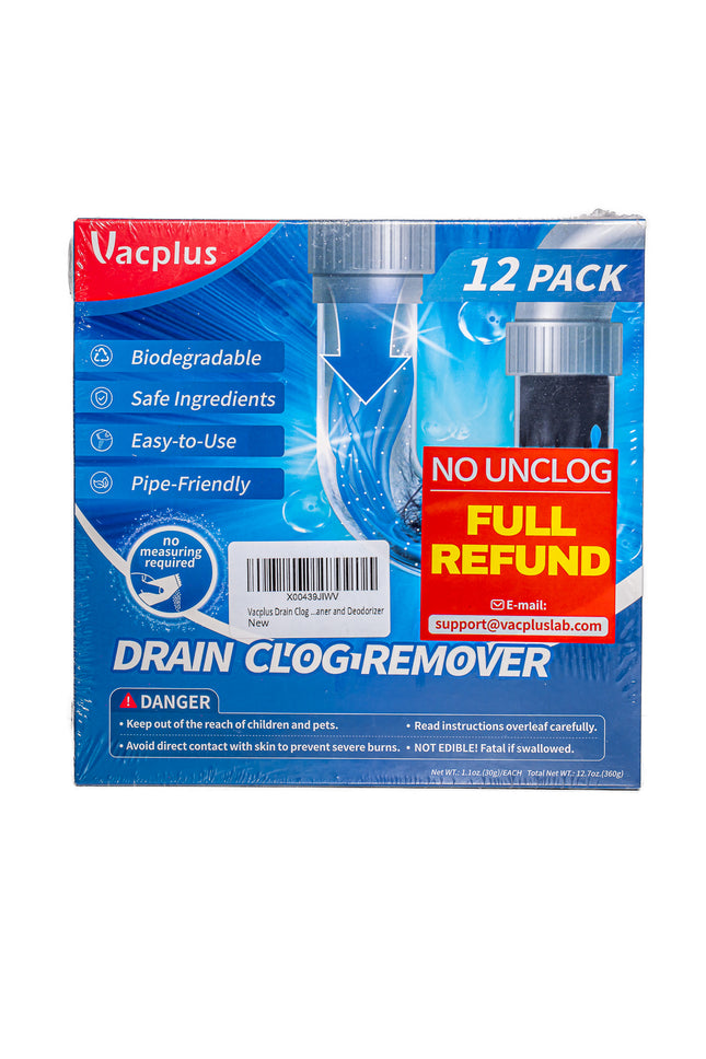 Vacplus Drain Clog Remover – 12 Pack