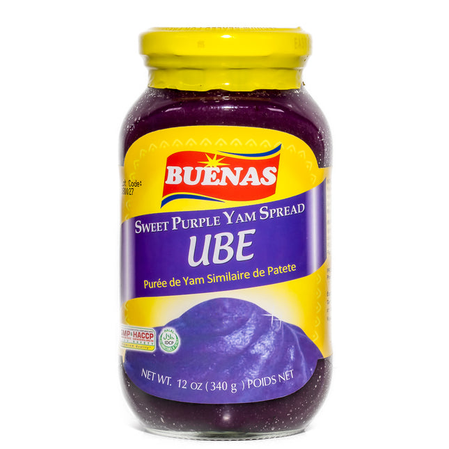 Buenas Ube Sweet Purple Yam Spread – 1 Box (24 Jars), 12oz Each | 340g