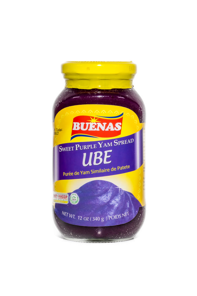 Buenas Ube Sweet Purple Yam Spread – 1 Box (24 Jars), 12oz Each | 340g