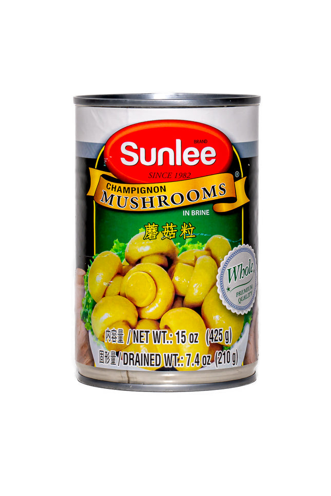 Sunlee Champignon Mushroom (Whole) - 15oz | 425g