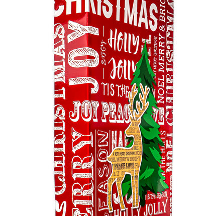 Christmas Gift Box – Red Letter Tree Design, 14.75” x 10” x 2.25”