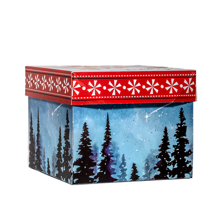Christmas Gift Box – Snowman Jolly Design, 5” x 5” x 4”