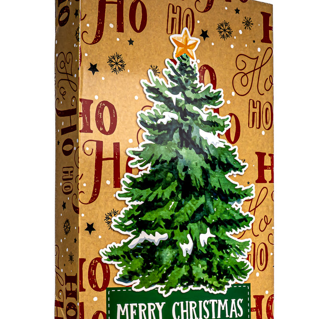 Christmas Gift Box – Merry Christmas Tree Design, 17” x 11” x 2.5”