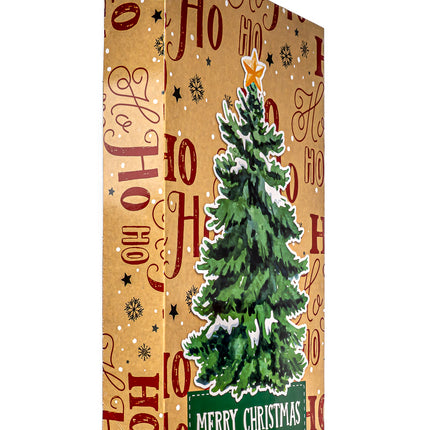 Christmas Gift Box – Merry Christmas Tree Design, 17” x 11” x 2.5”