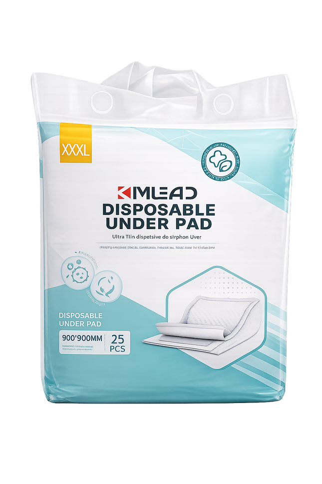 KIMLEAD Disposable Under Pad XXXL 900 × 900 mm – Ultra Absorbent Disposable Bed Pad (25 Pieces))